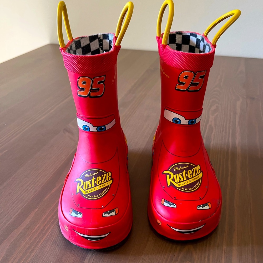 Lightning McQueen Rain Boots Size 7